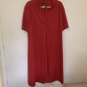 VINTAGE red and white polka dot 18 dress